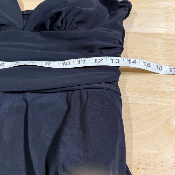 Magicsuit NWT Celine Solid One-Piece Swimdress Black Size 14 Optional Side TIe - Picture 10 of 14